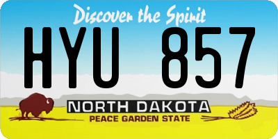 ND license plate HYU857