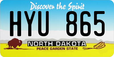 ND license plate HYU865