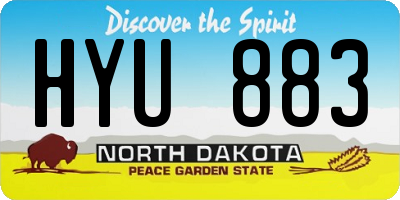 ND license plate HYU883
