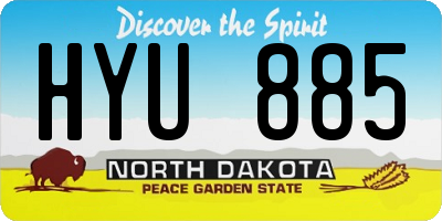 ND license plate HYU885