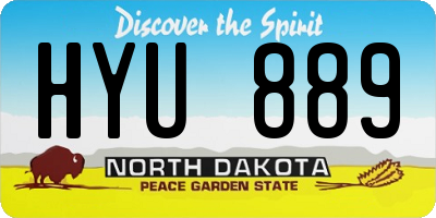 ND license plate HYU889