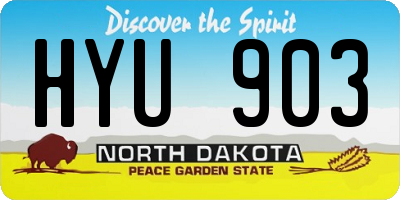 ND license plate HYU903