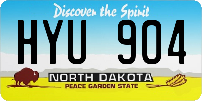 ND license plate HYU904