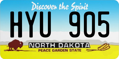 ND license plate HYU905