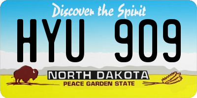 ND license plate HYU909