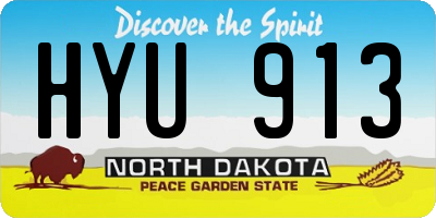 ND license plate HYU913