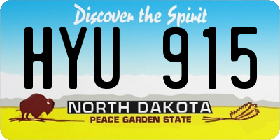 ND license plate HYU915