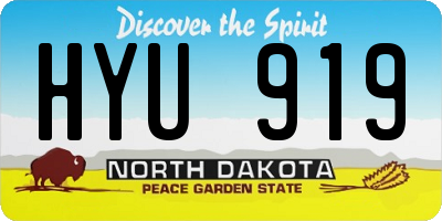 ND license plate HYU919