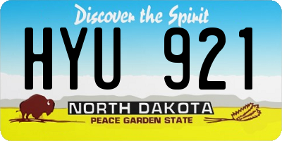 ND license plate HYU921