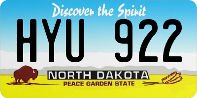 ND license plate HYU922