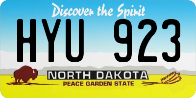 ND license plate HYU923