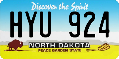 ND license plate HYU924