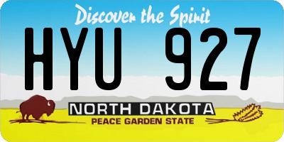 ND license plate HYU927