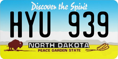 ND license plate HYU939