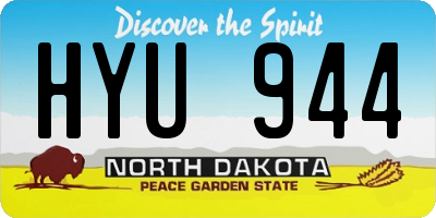 ND license plate HYU944