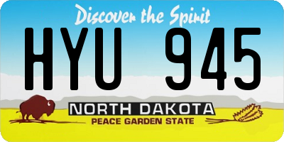 ND license plate HYU945