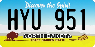 ND license plate HYU951