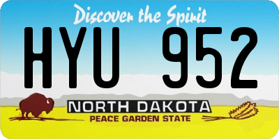 ND license plate HYU952