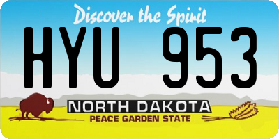 ND license plate HYU953