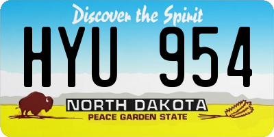 ND license plate HYU954
