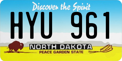 ND license plate HYU961