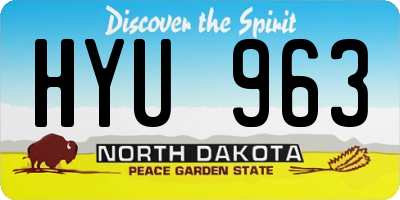 ND license plate HYU963