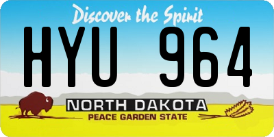 ND license plate HYU964