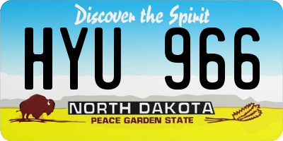 ND license plate HYU966