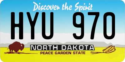 ND license plate HYU970