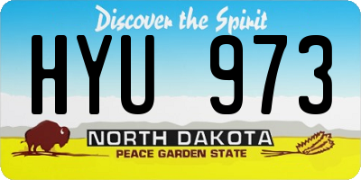 ND license plate HYU973