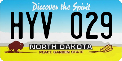 ND license plate HYV029