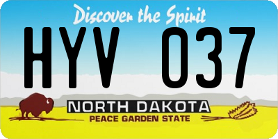 ND license plate HYV037