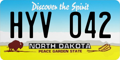 ND license plate HYV042