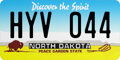 ND license plate HYV044