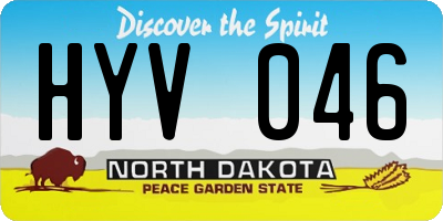 ND license plate HYV046