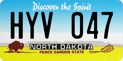 ND license plate HYV047