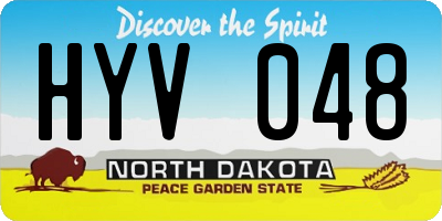 ND license plate HYV048