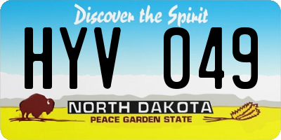 ND license plate HYV049