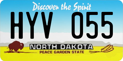 ND license plate HYV055