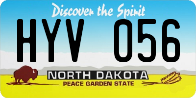 ND license plate HYV056
