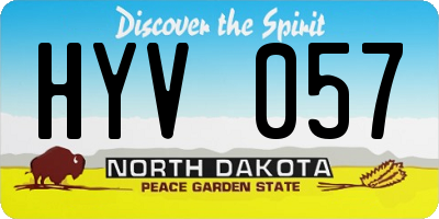 ND license plate HYV057
