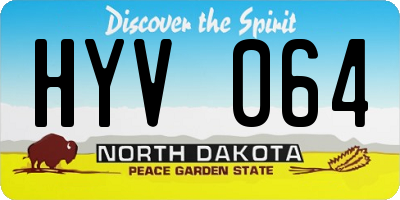 ND license plate HYV064
