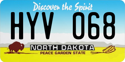 ND license plate HYV068