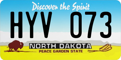 ND license plate HYV073