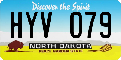ND license plate HYV079