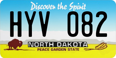 ND license plate HYV082