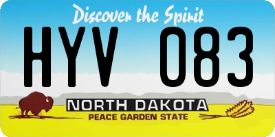 ND license plate HYV083