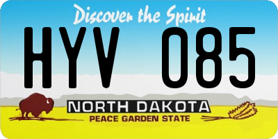 ND license plate HYV085