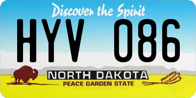ND license plate HYV086