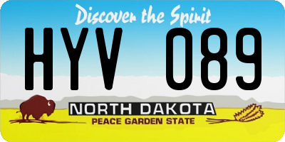 ND license plate HYV089